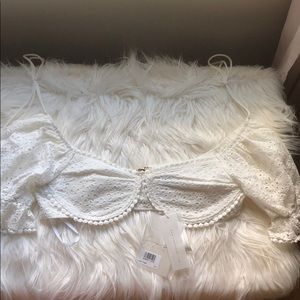 White sabo skirt top